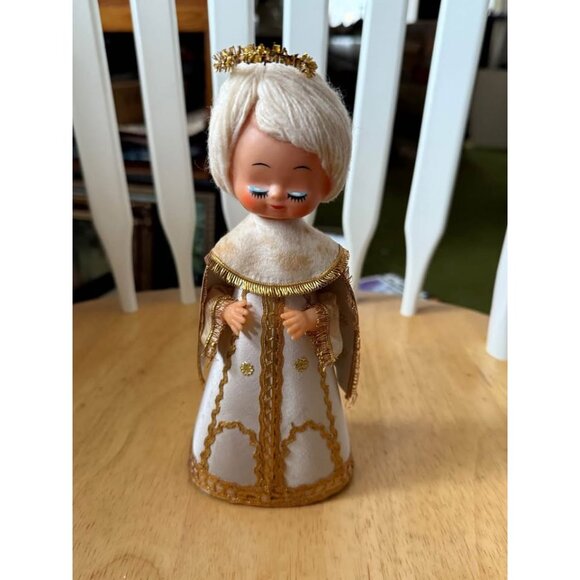 Vintage Christmas Angel Tree Topper Made in Japan 8" - Picture 1 of 6